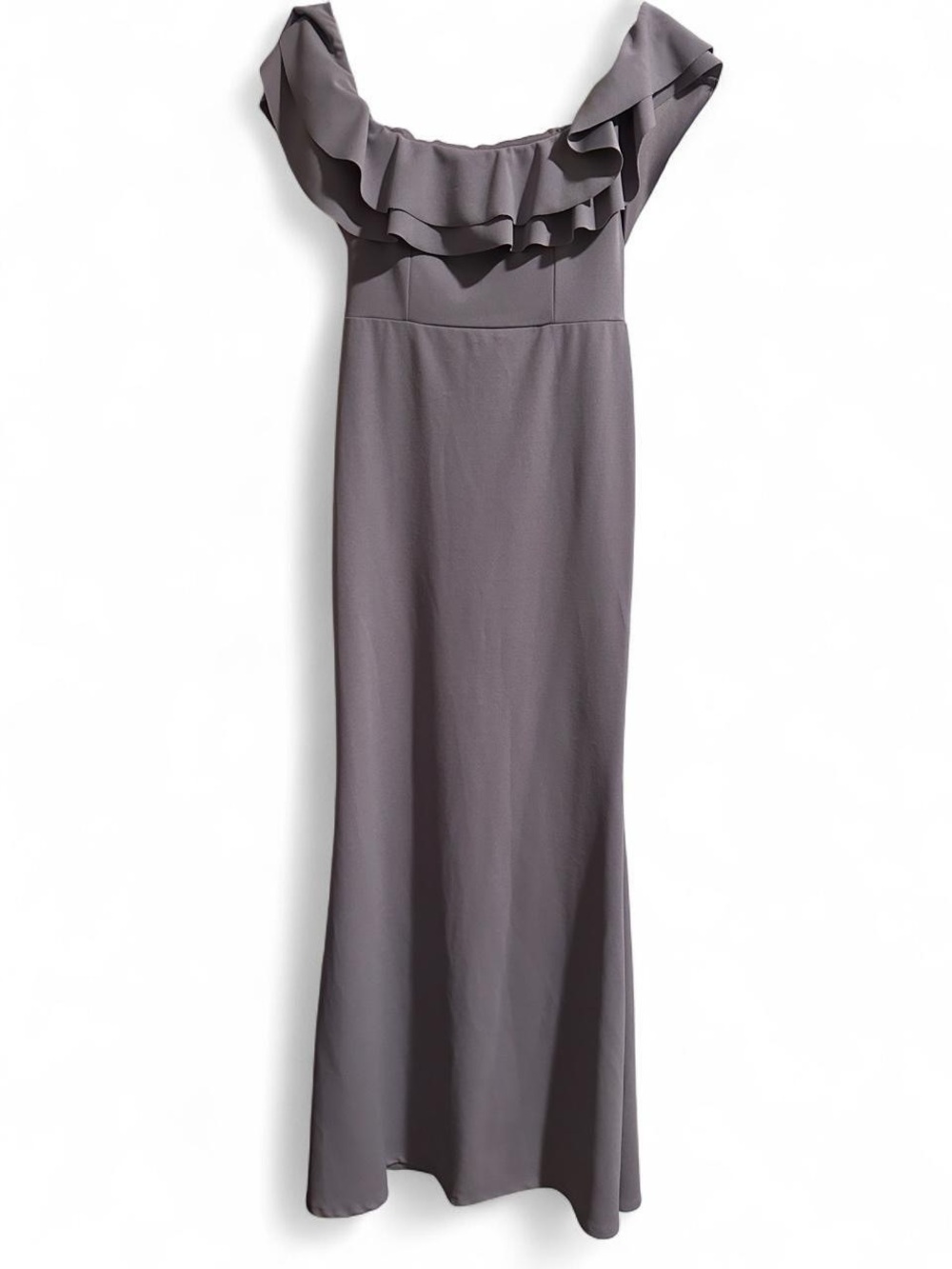 Shoulder Ruffle Dress - lavender Size M